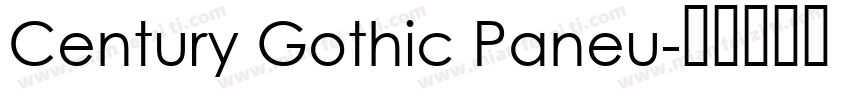 Century Gothic Paneu字体转换